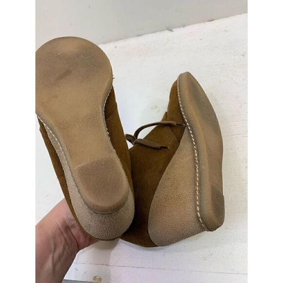 J Crew Brown Suede MacAlister Wedge Shoes Size 7 - Picture 7 of 7